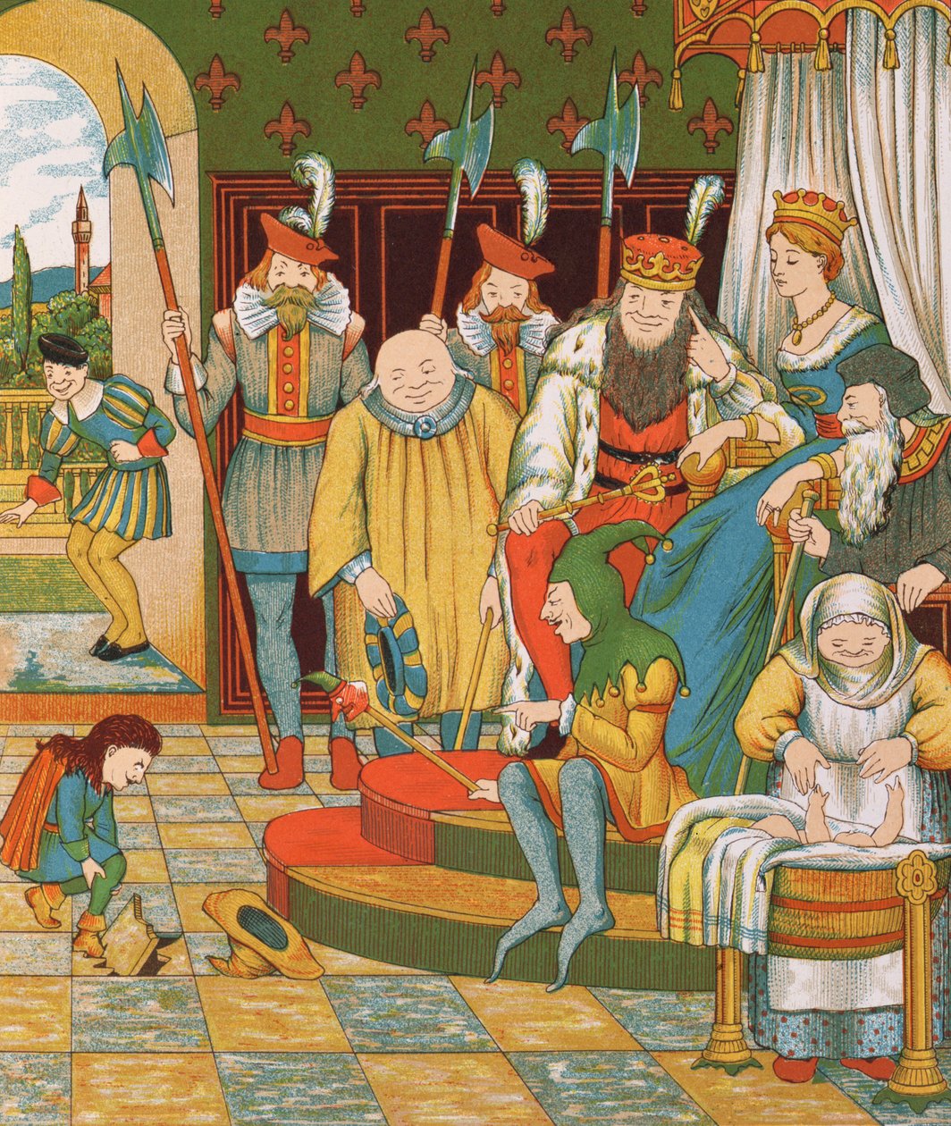 Rumpelstiltskin chega para reivindicar o primeiro filho nascido da princesa como sua recompensa, 1882 de George R. Halkett
