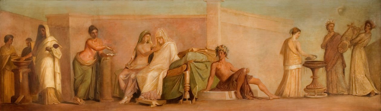 Uma cópia do casamento Aldobrandini, 1838. de George Richmond