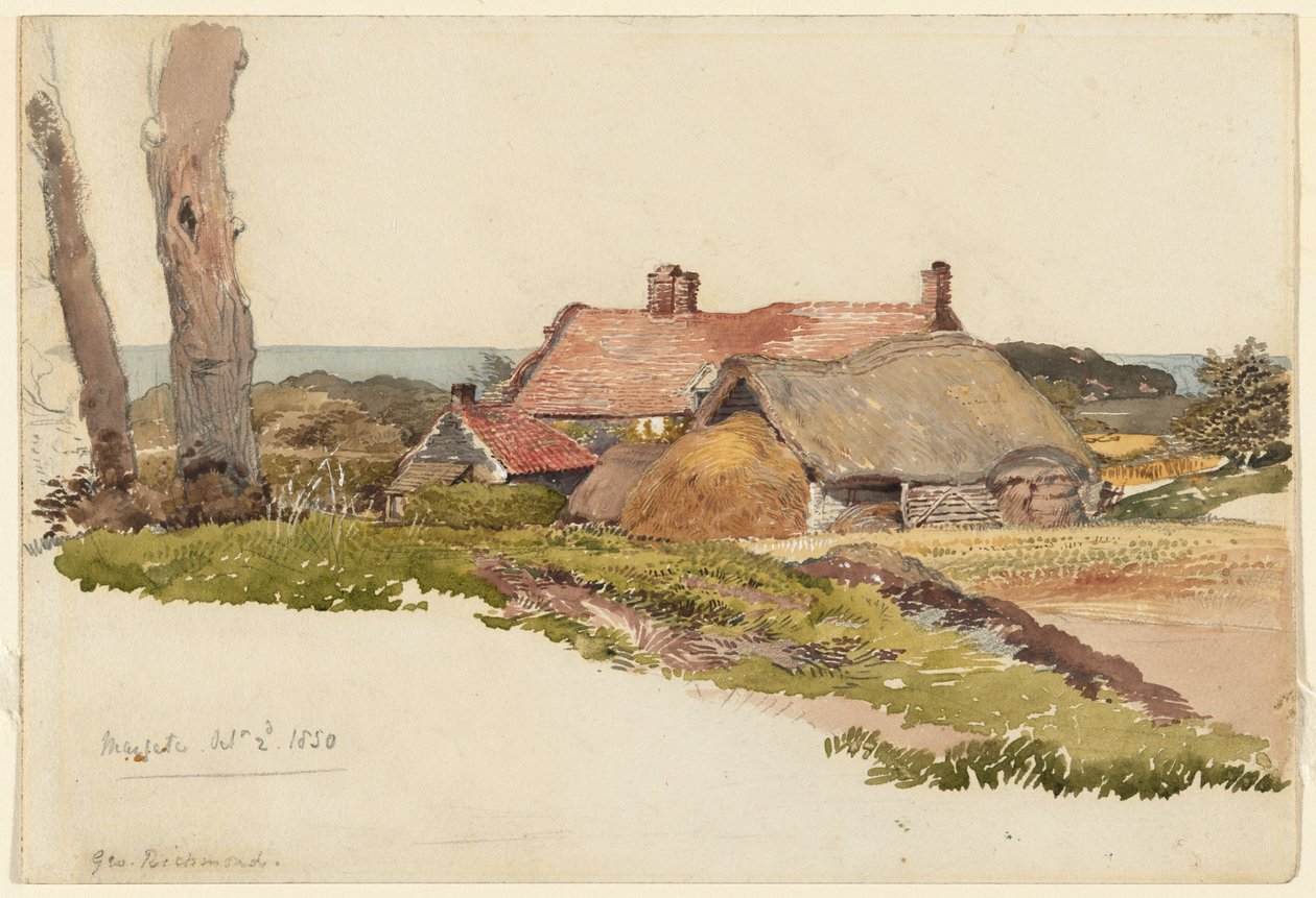 Uma quinta perto do mar, em Margate, Kent de George Richmond