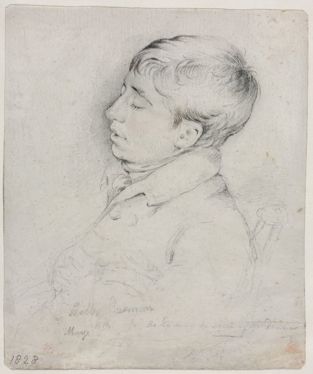Um retrato de Welby Sherman dormindo em uma cadeira de George Richmond