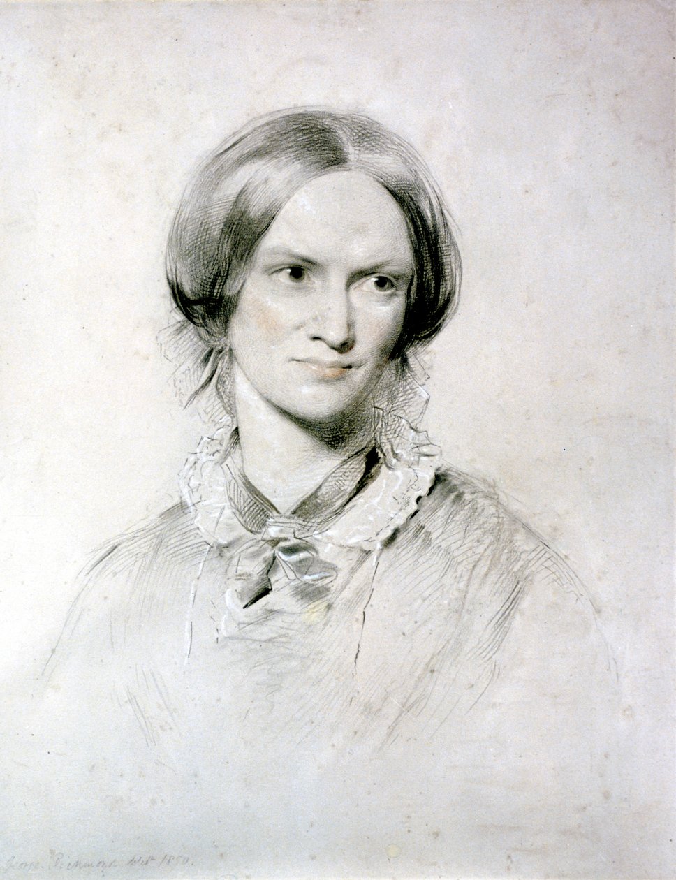 Charlotte Bronte, romancista inglês, 1850 de George Richmond