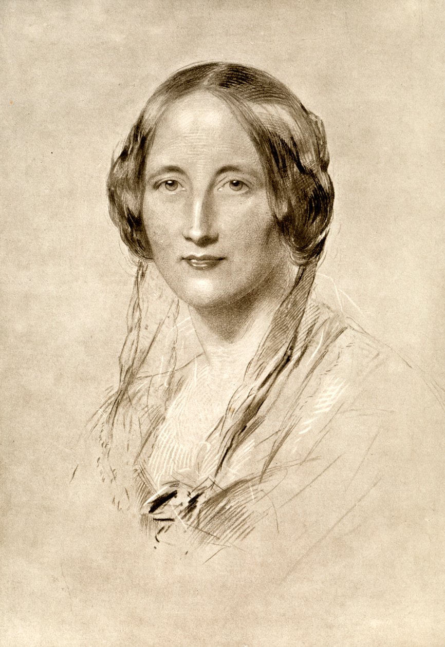 Elizabeth Gaskell, romancista britânica do século XIX, 1910. de George Richmond