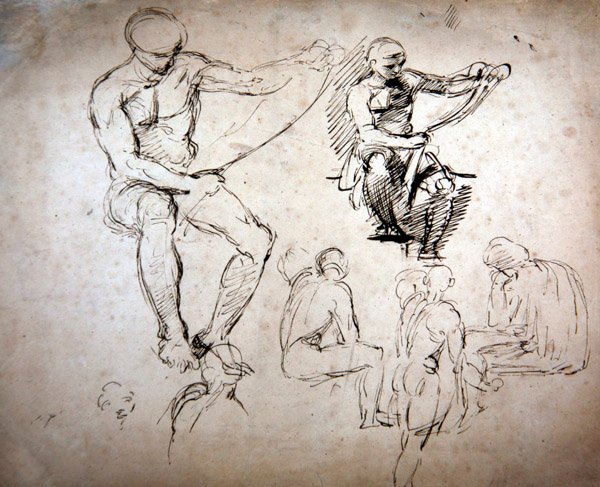 Homens nus - estudos para os Antigos de George Richmond