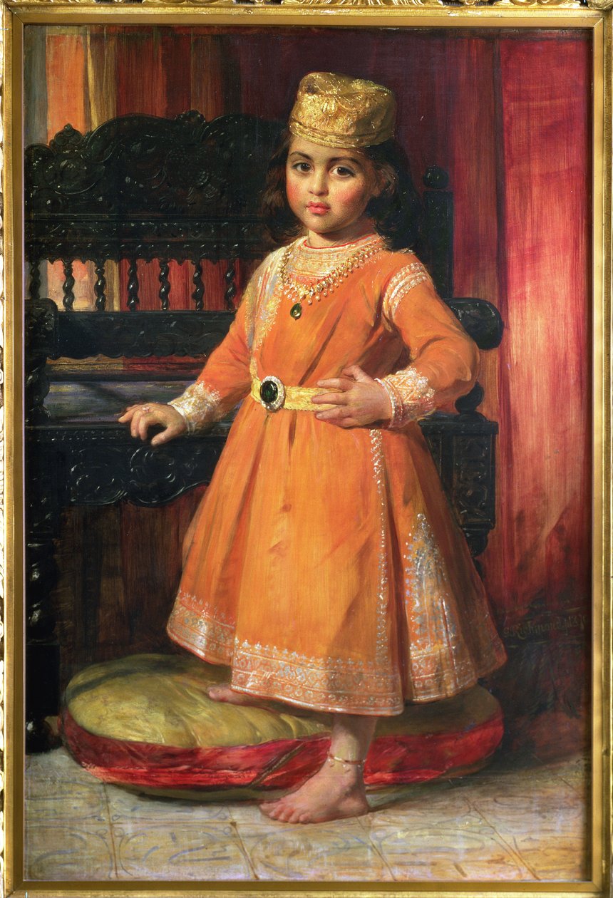 Retrato do príncipe Albert, filho mais velho do marajá Duleep Singh, 1870 de George Richmond
