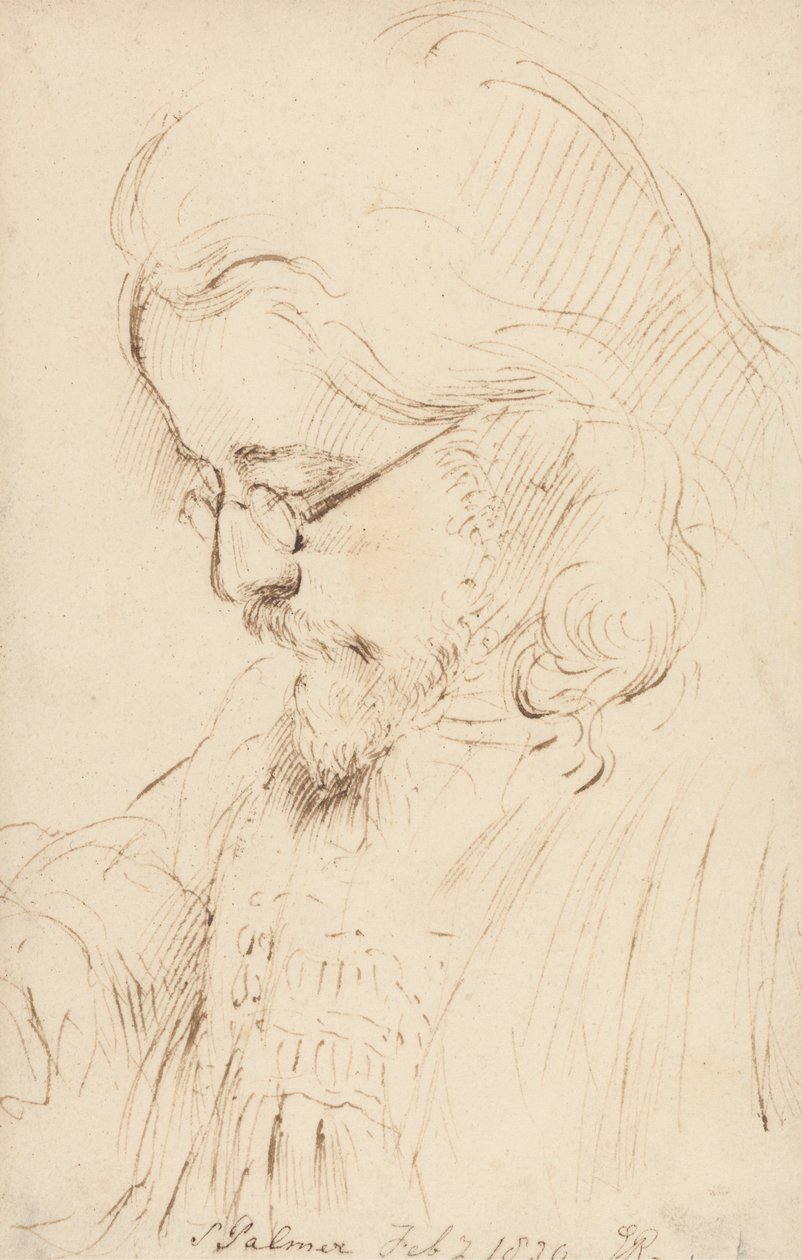 Retrato de Samuel Palmer, Cabeça e Ombros de George Richmond