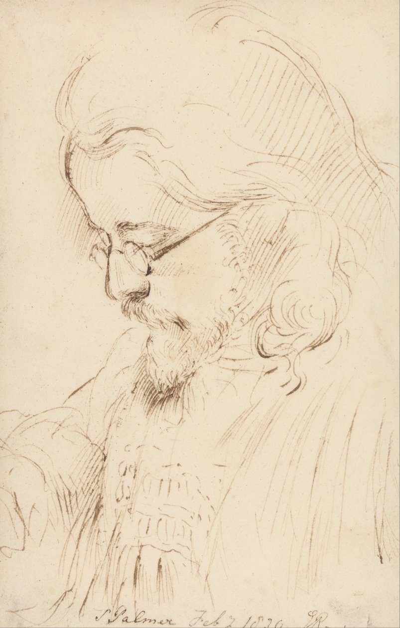 Retrato de Samuel Palmer, cabeça e ombros de George Richmond