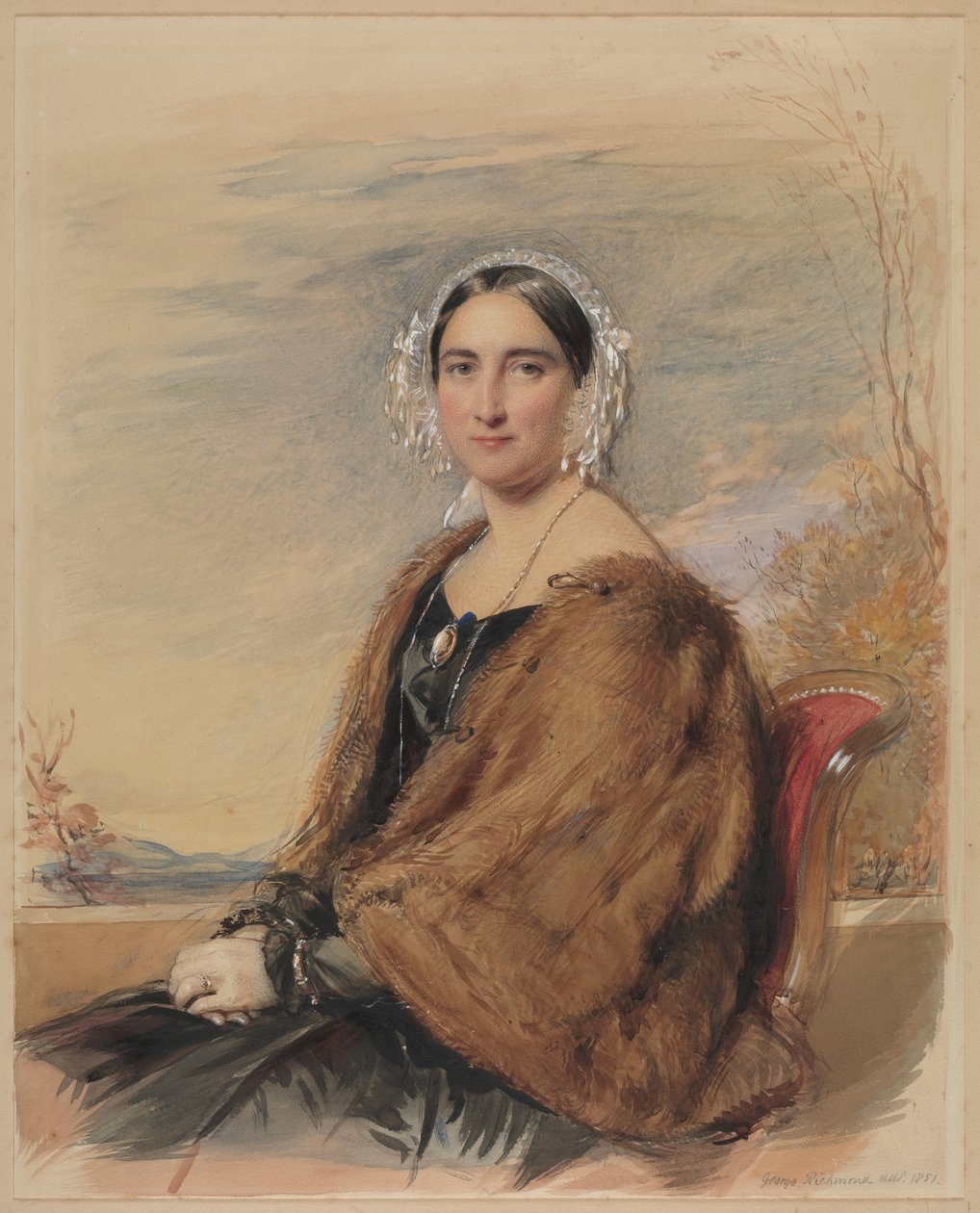 Retrato de uma mulher de George Richmond