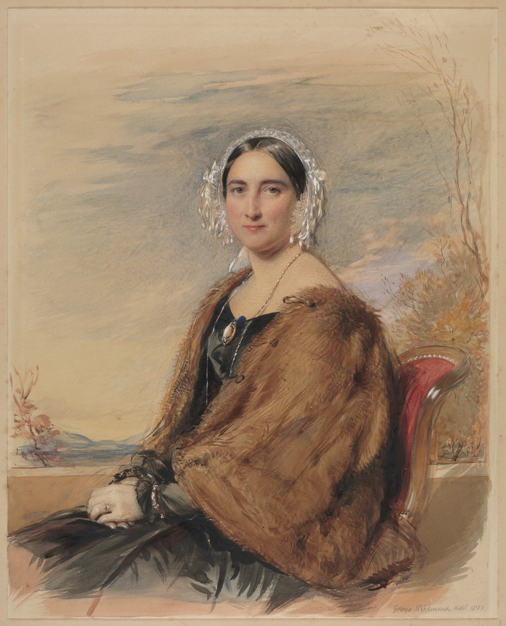 Retrato de uma mulher de George Richmond