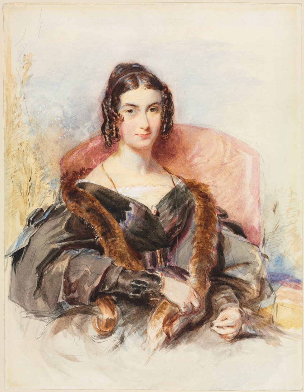 Retrato de uma mulher, c. 1830-1835. de George Richmond