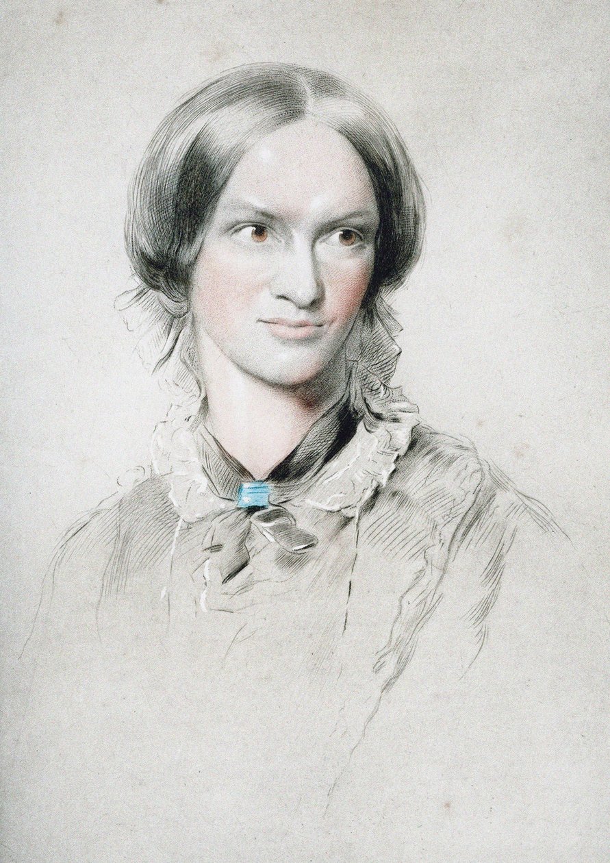 Retrato da escritora Charlotte Brontë 1816-1855, c. 1850. de George Richmond