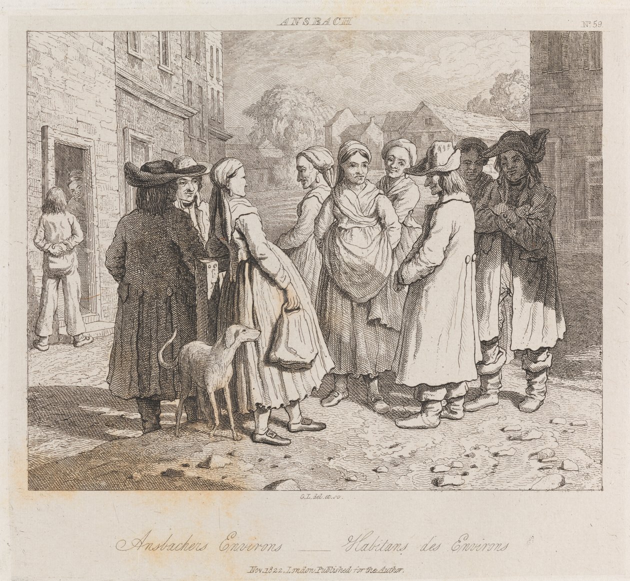 Anbachers, Ansbach, c.1821 (gravura) de George Robert Lewis
