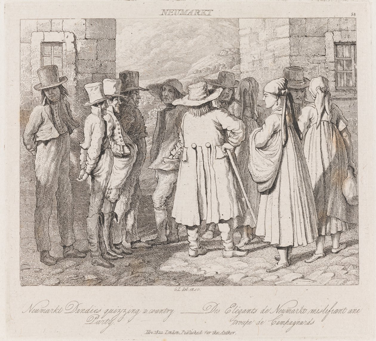 Dandies, Neumarket, c.1821 (gravura) de George Robert Lewis