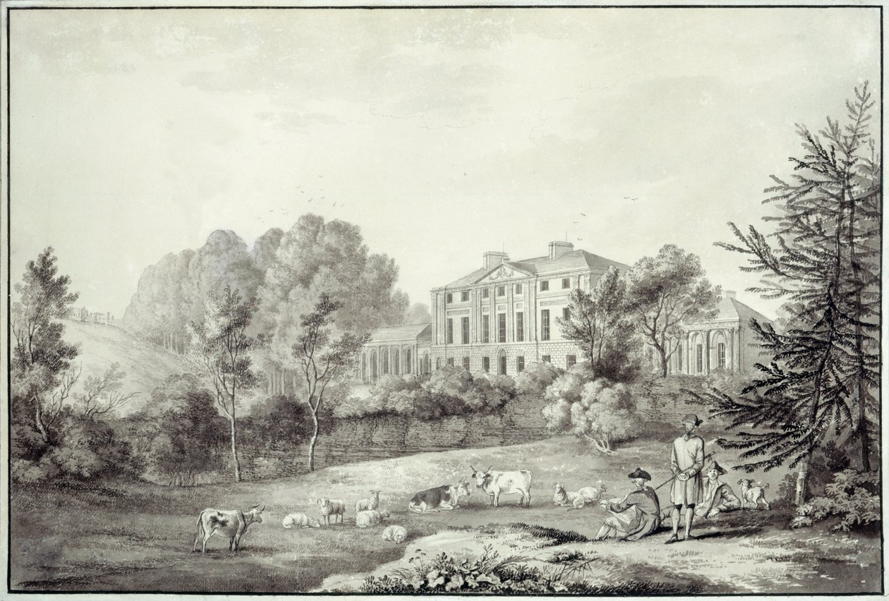 Uma Vista de Kenwood (lápis sobre papel) de George Robertson