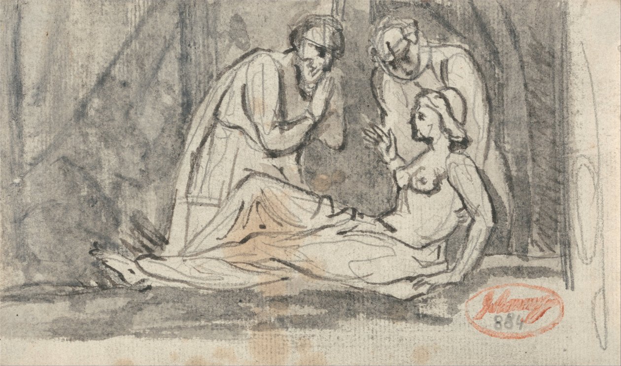 Uma cena de dissecação de George Romney