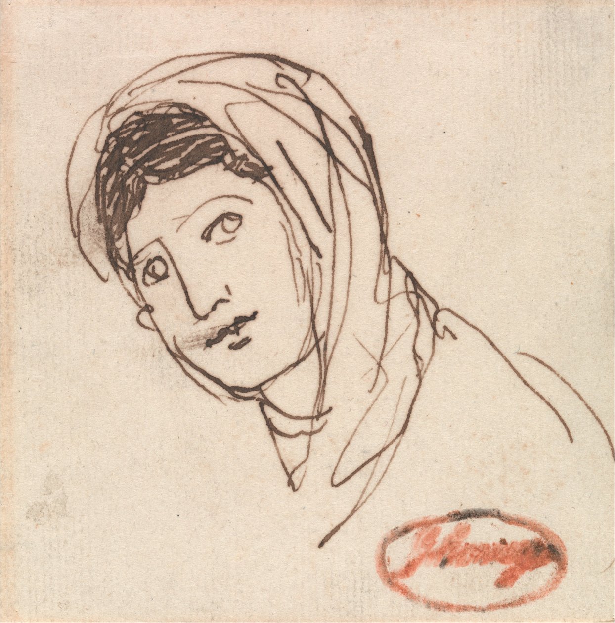 Uma cabeça feminina de George Romney