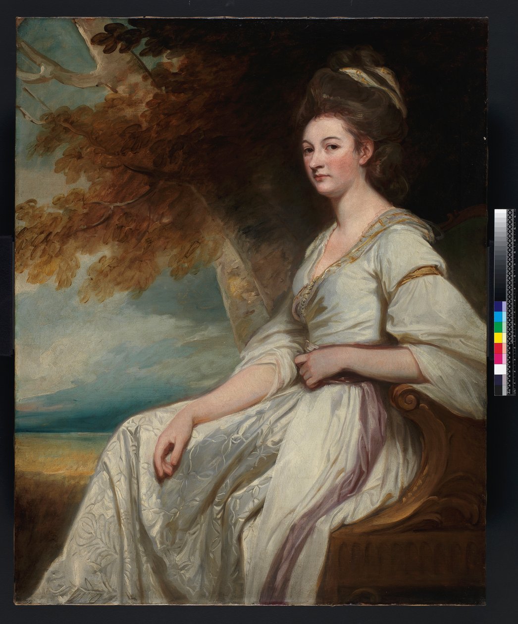 Um retrato da Sra. Beal Bonnell, 1779-1780 de George Romney