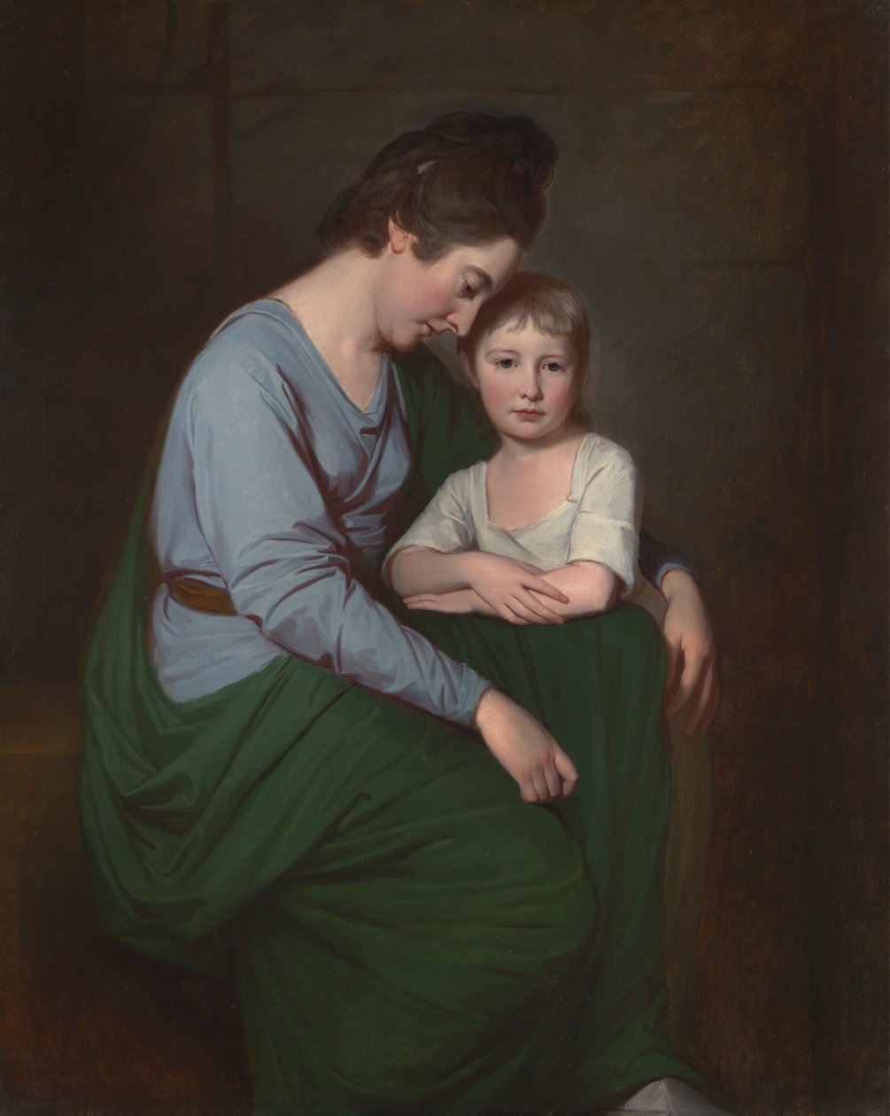 Anne Wilson e a sua filha, Sybill de George Romney