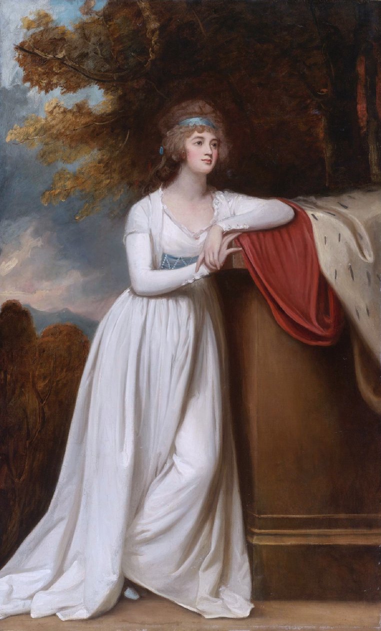 Barbara, marquesa de Donegal, terceira esposa de Arthur Chichester, primeiro marquês de Donegall de George Romney