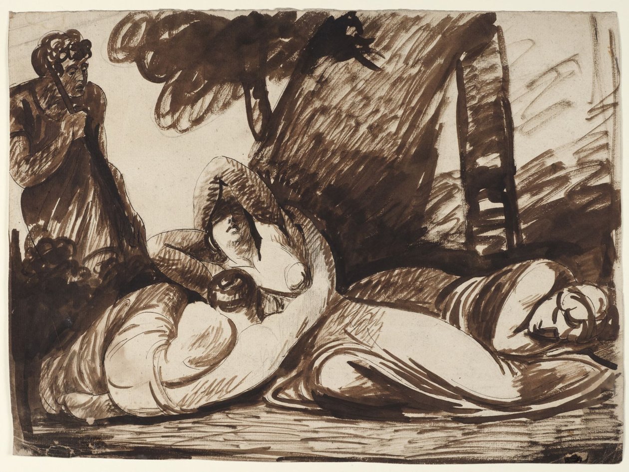 Cimão e Ifigénia: Cena do «Decameron» de Boccaccio de George Romney