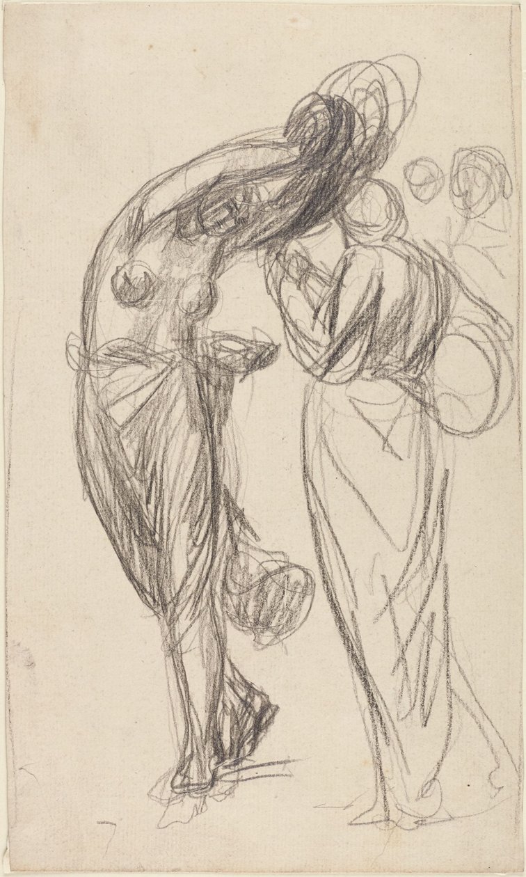Um tocador de pandeiro que dança e um tocador de banjo de George Romney
