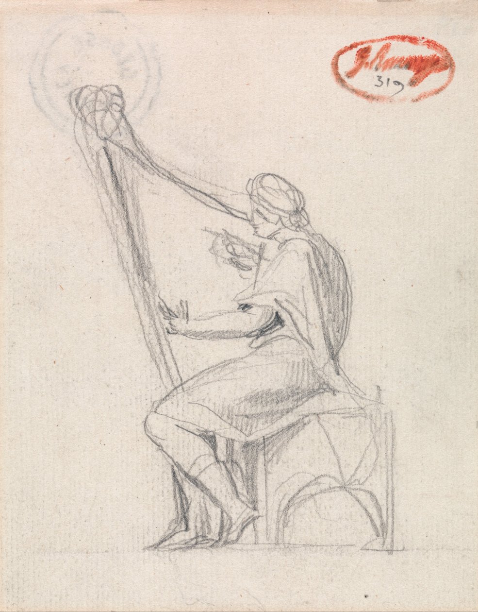 David a tocar harpa de George Romney