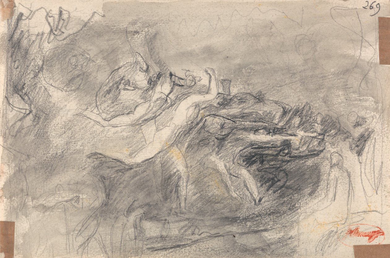 Ataque demoníaco durante a tentação de Cristo de George Romney