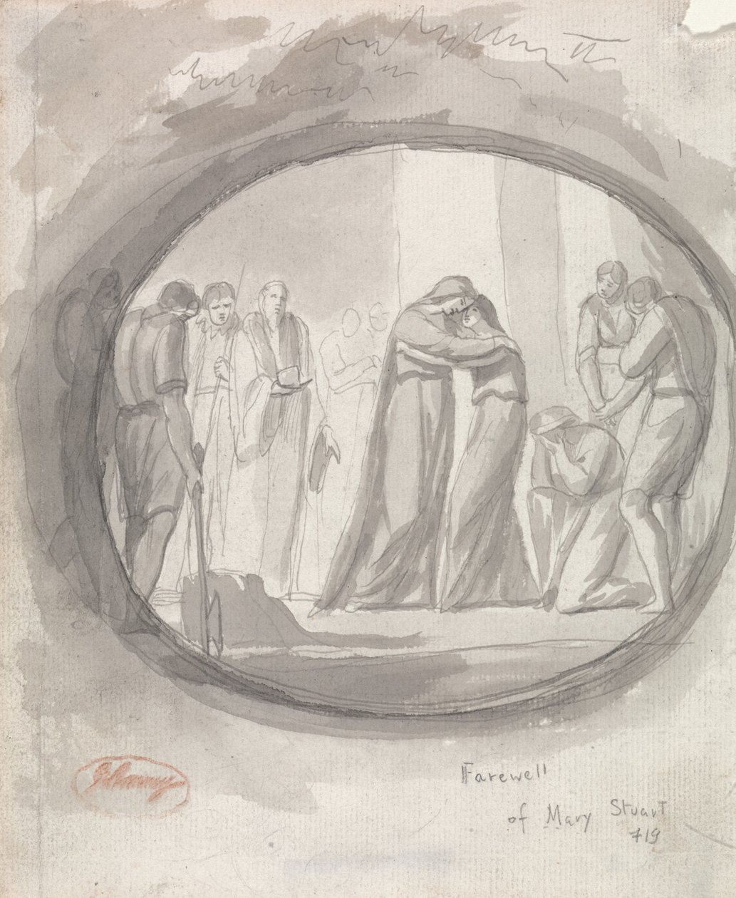 A despedida de Maria Estuardo de George Romney