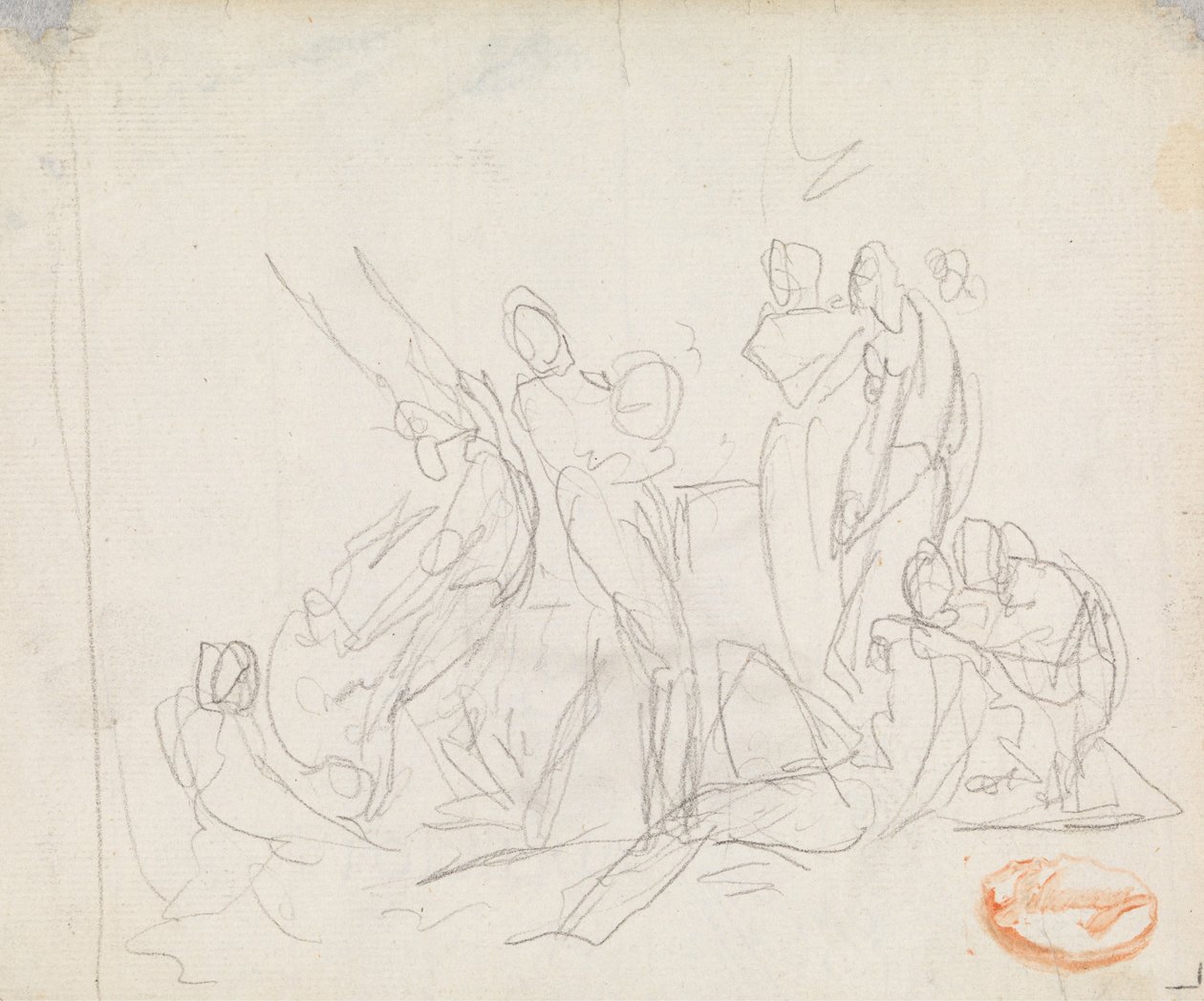 Figura Estudo de composição 14 de George Romney