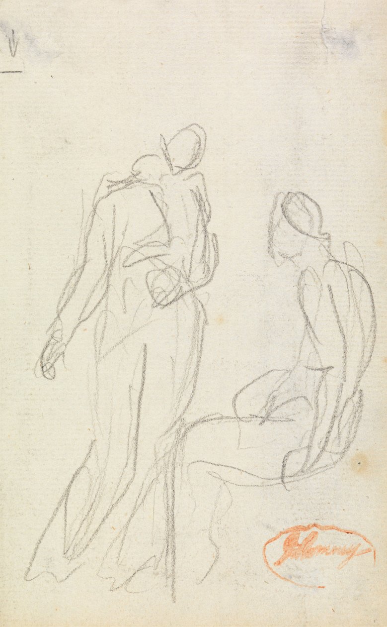 Estudo de composição de figuras 2 de George Romney