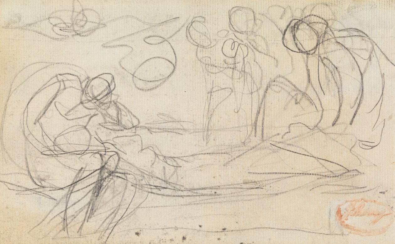 Estudo de Composição da Figura 50 de George Romney