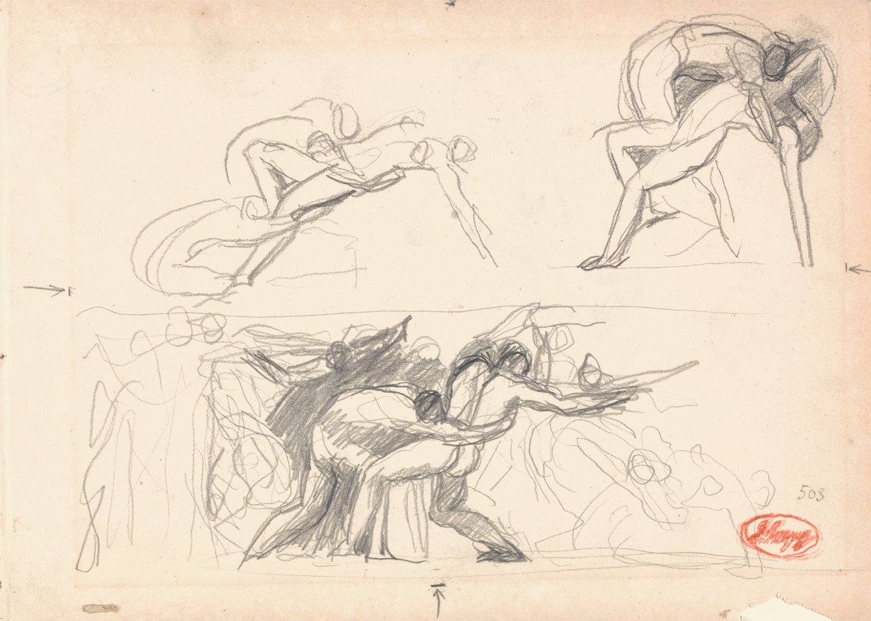 Estudo de composição figurativa; Inferno de George Romney