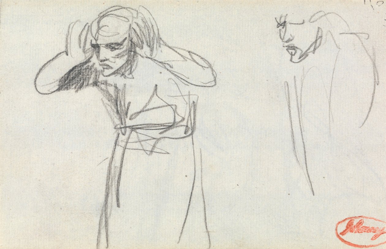 Figura com as mãos nos ouvidos de George Romney