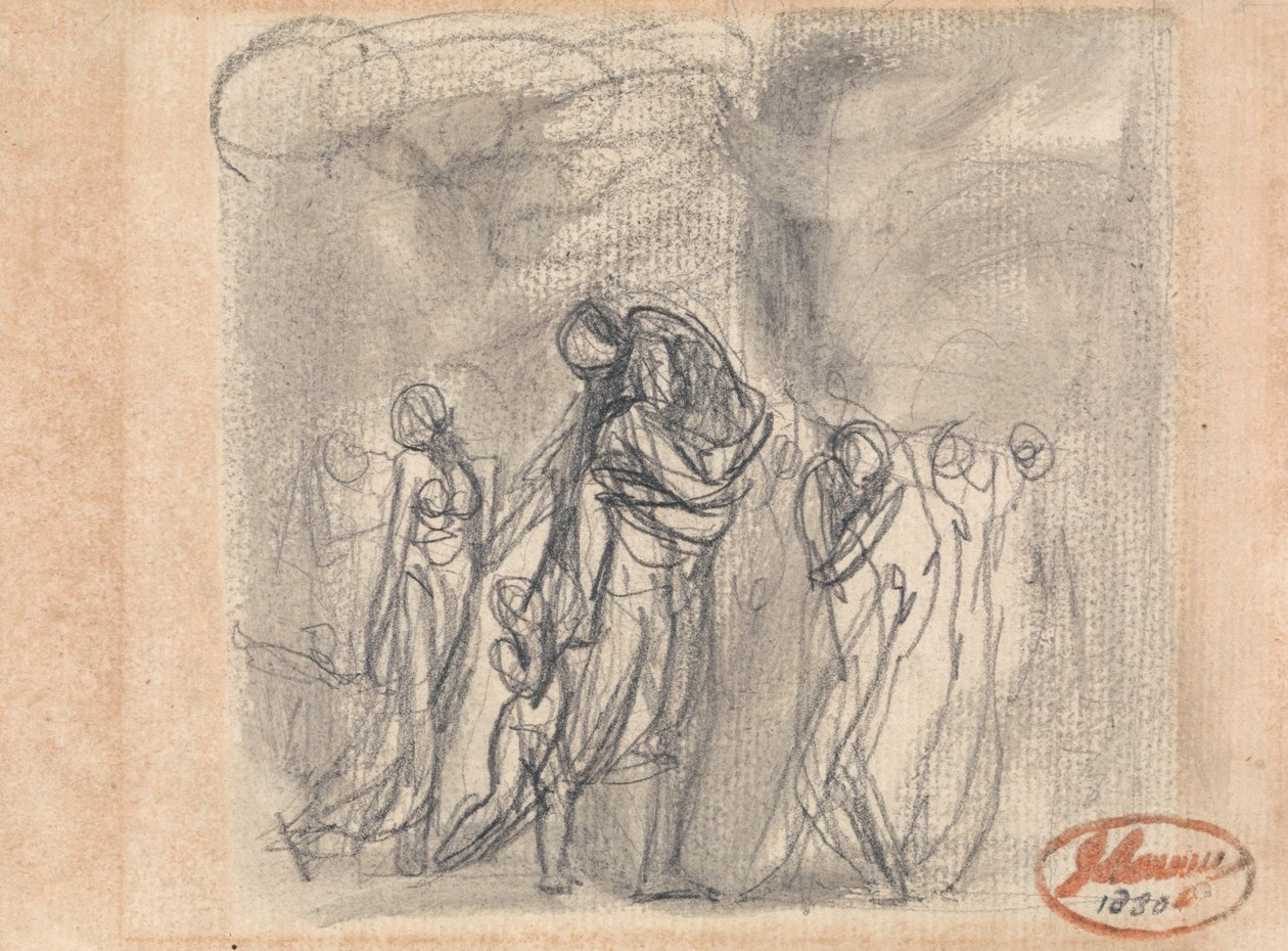 Grupo de figuras em fuga de George Romney