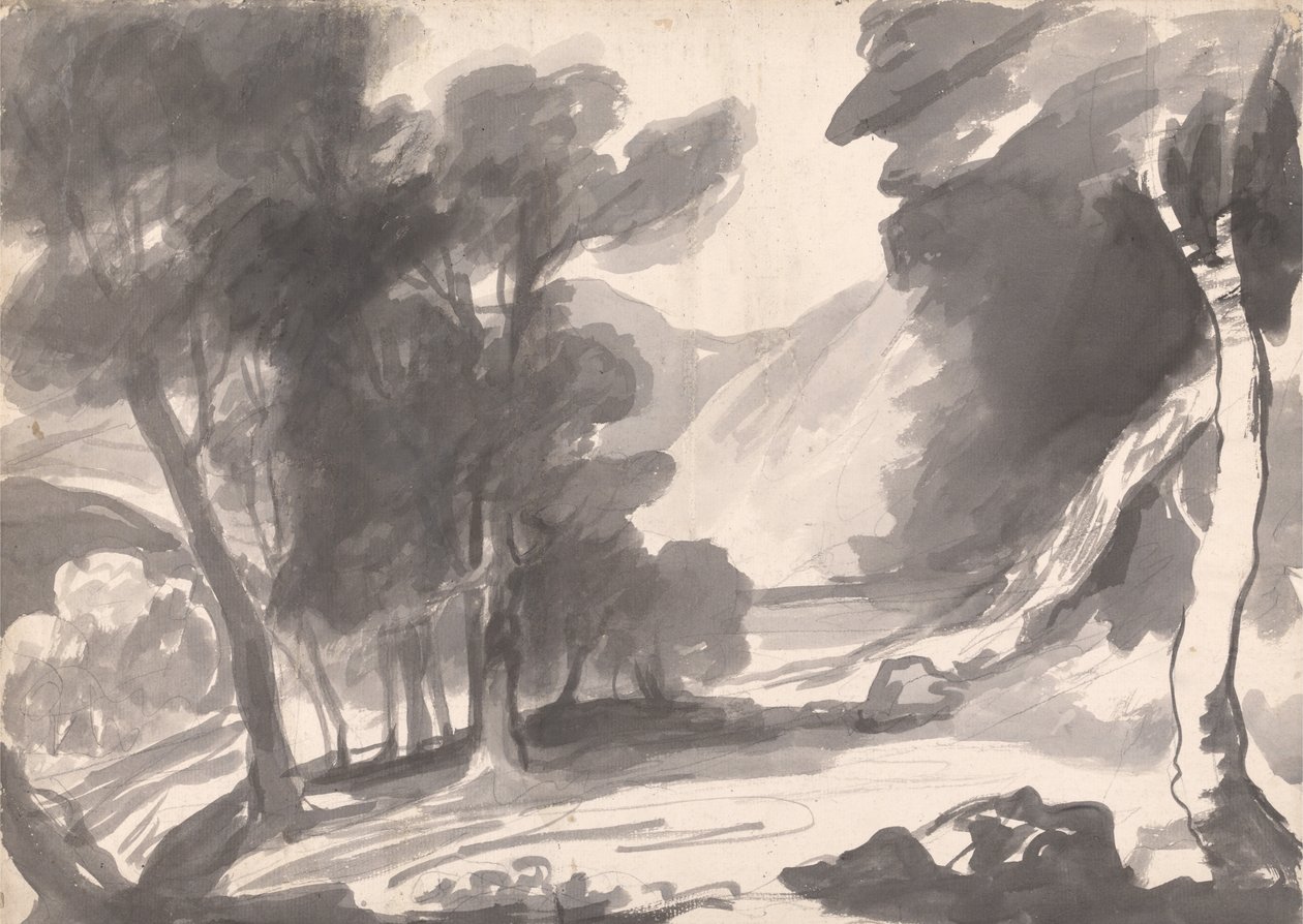 Clareira numa floresta de George Romney