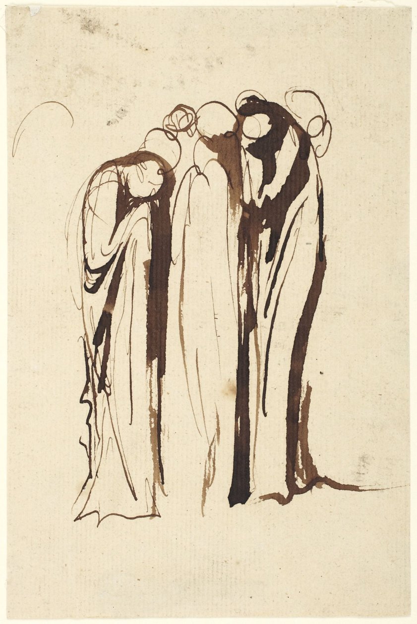 Grupo de figuras em pé a chorar de George Romney