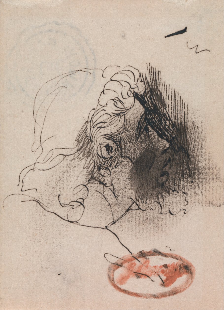 Cabeça de um homem de perfil de George Romney