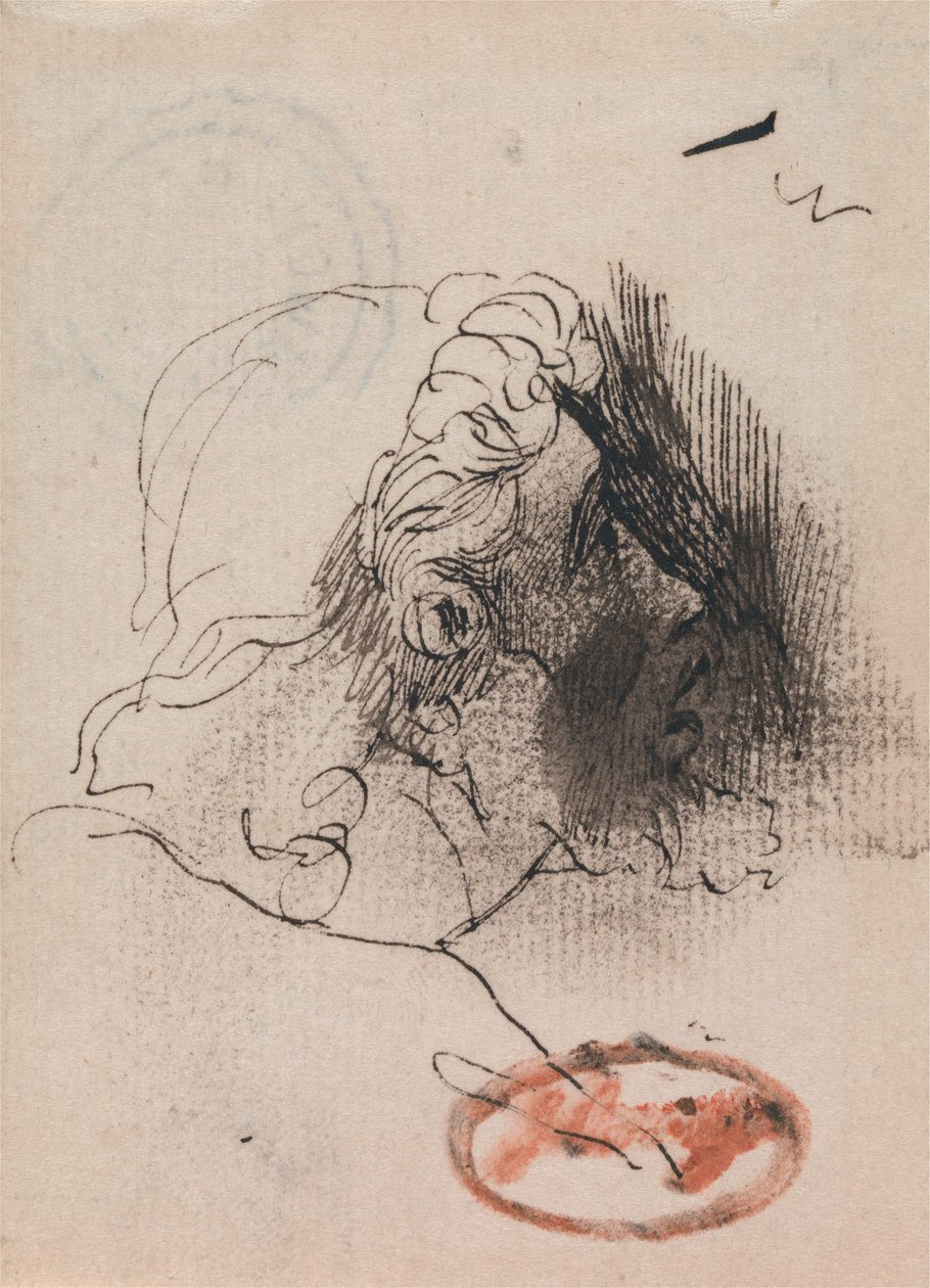 Cabeça de um homem de perfil de George Romney