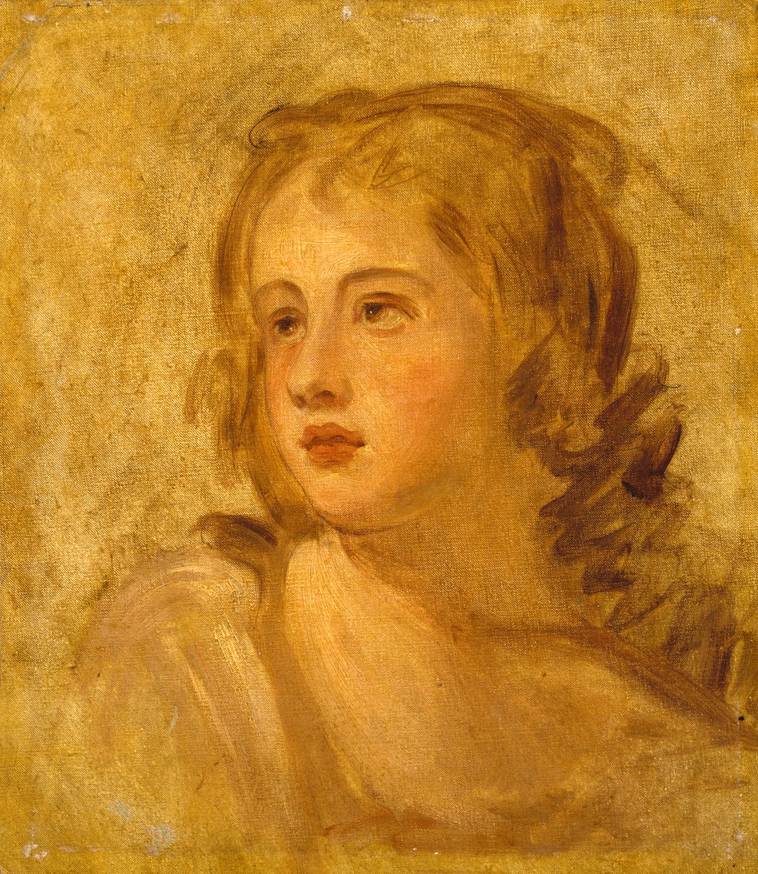 Cabeça de uma mulher, c.1782-86 de George Romney