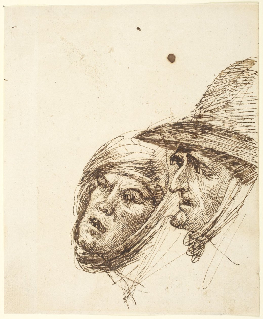 Cabeças de homem e mulher de George Romney