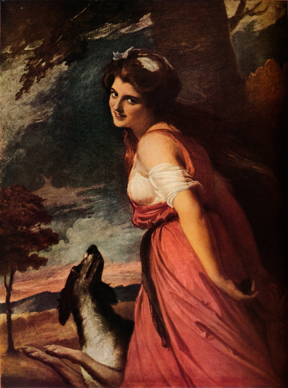 Lady Hamilton como Bacchante, 1785 de George Romney