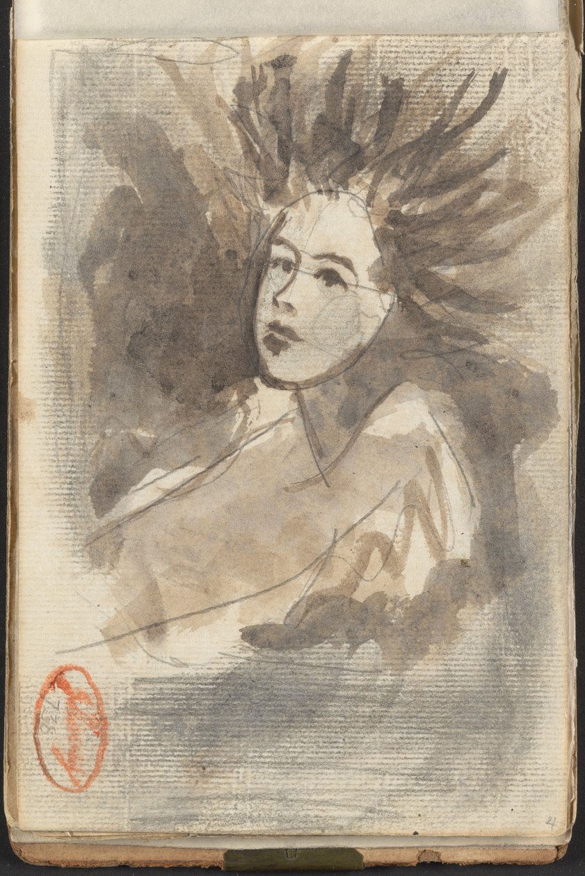 Senhora com o Cabelo Esvoaçante de George Romney