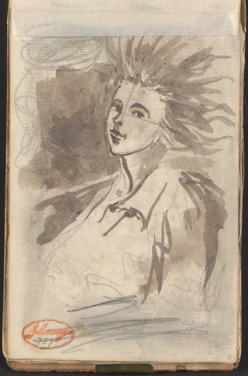 Senhora com o Cabelo Esvoaçante de George Romney
