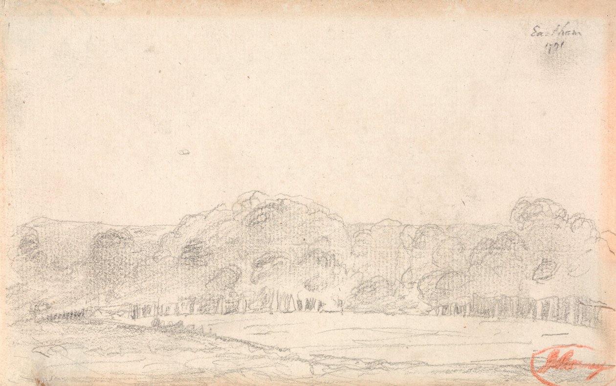 Paisagem, possivelmente de Eartham de George Romney