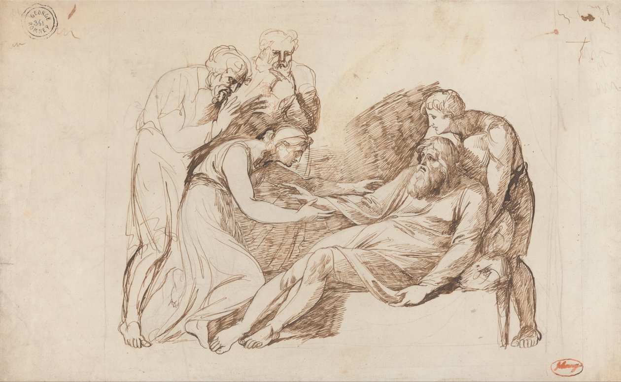 Lear despertado por Cordélia de George Romney