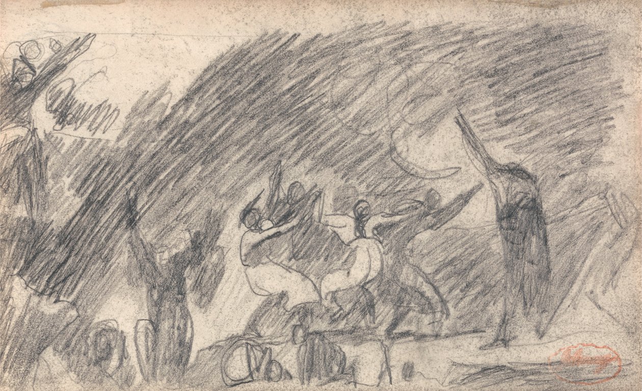 MacBeth na Caverna das Bruxas: Segunda visita de George Romney