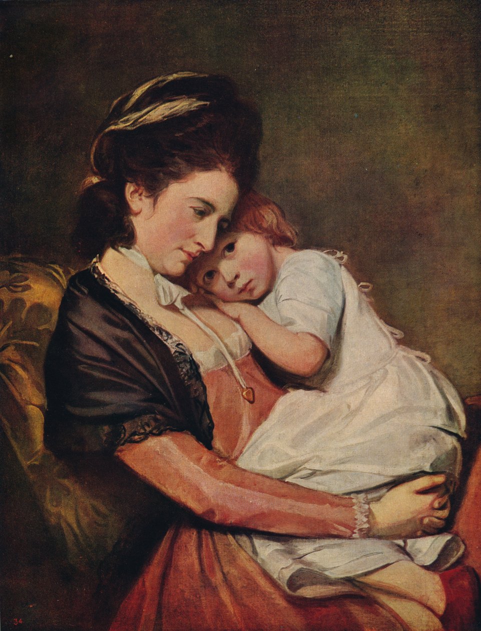 Johnstone e seu filho, 1775-1780, c1915 de George Romney