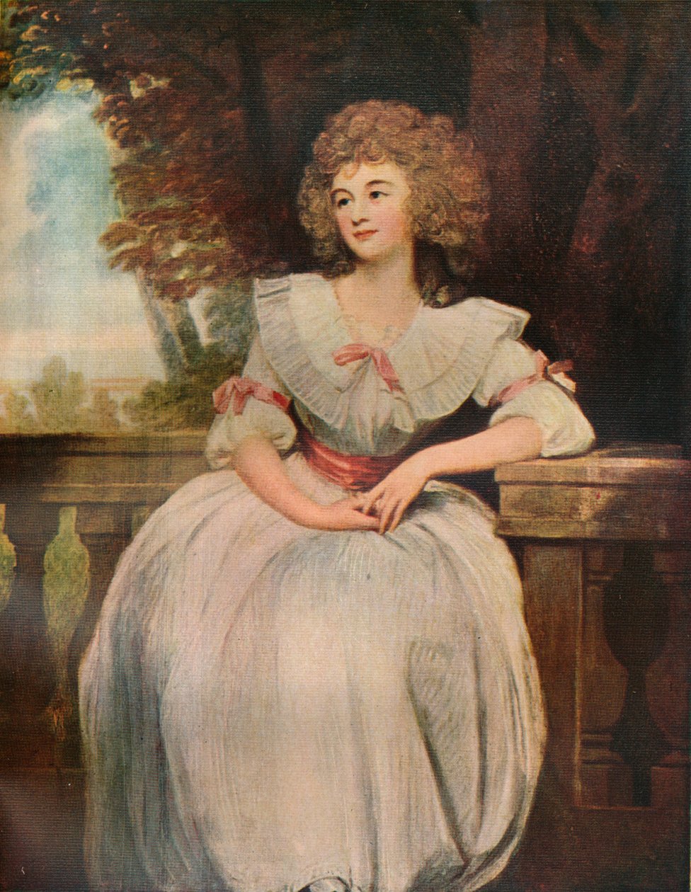 Sra. Mark Currie, 1789. de George Romney