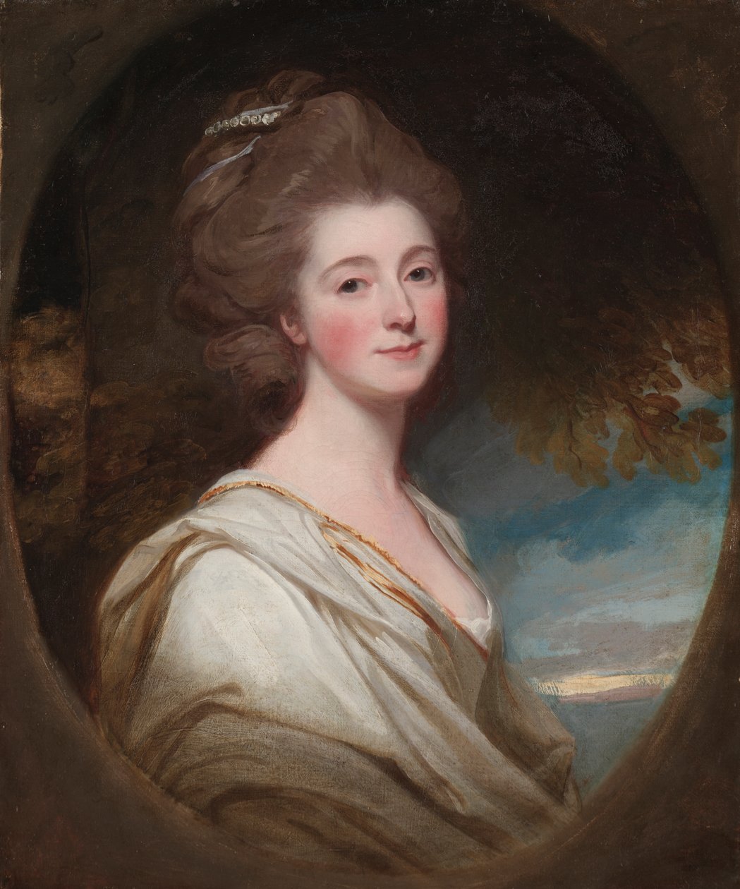 Retrato de Jane Hoskyns, c. 1778-1780 (óleo sobre tela) de George Romney