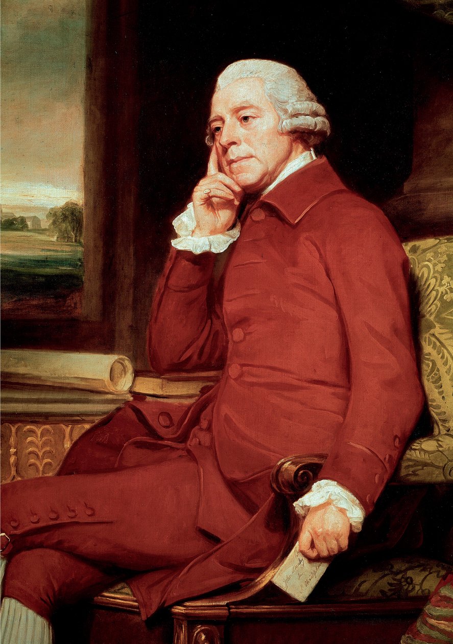 Retrato de John Stanley (1712-1786) Detalhe do compositor britânico. Pintura de George Romney (1734-1802) Galeria Nacional de Retratos de Londres de George Romney
