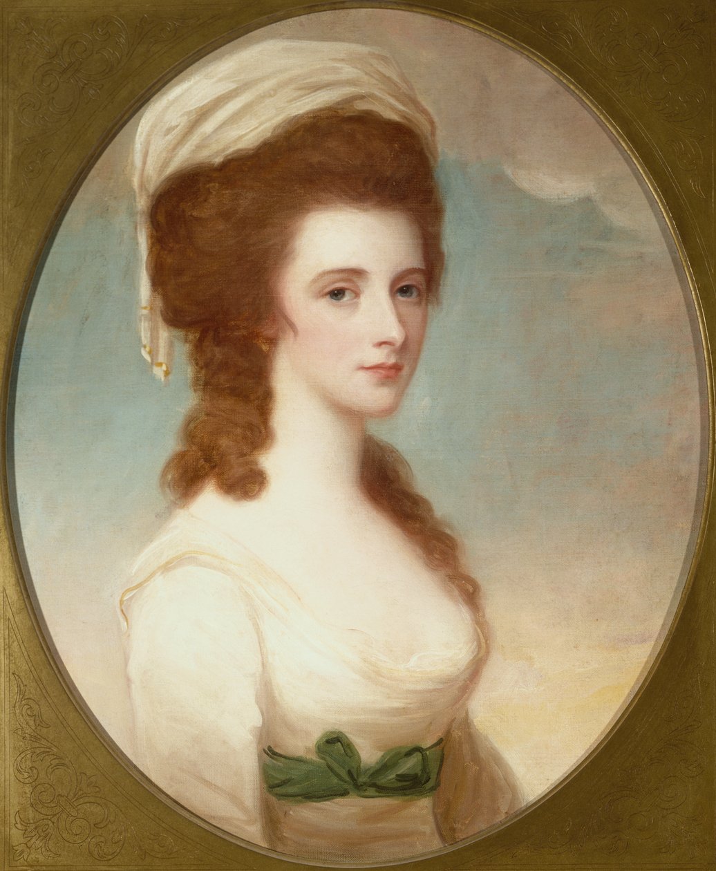 Retrato de Miss Mariah Copley (óleo) de George Romney